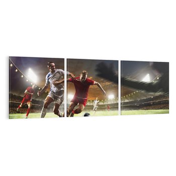 Obraz na płótnie 120x40 - Piłkarska pasja - piłkarz, stadion