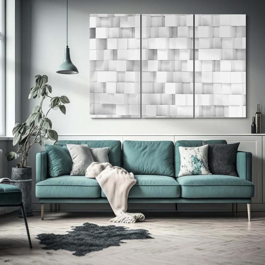 Obraz na płótnie 120x80 - Gra form i kolorów - 3D, abstrakcja