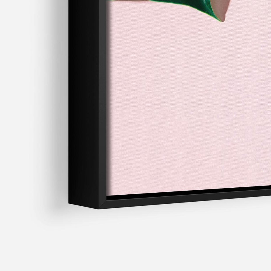 Obraz w ramie 70x50 - Siła Natury - liście, monstera - rama czarna