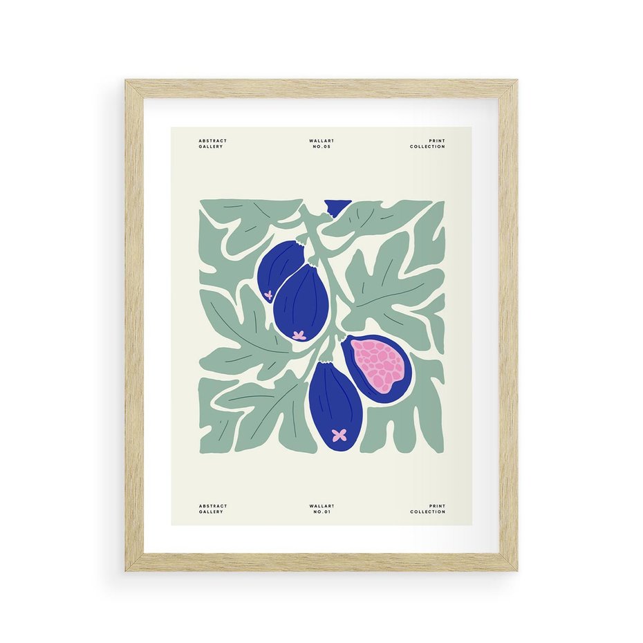 Plakat w ramie 40x50 - Symfonia Przestrzeni - figi, plakat - rama drewno