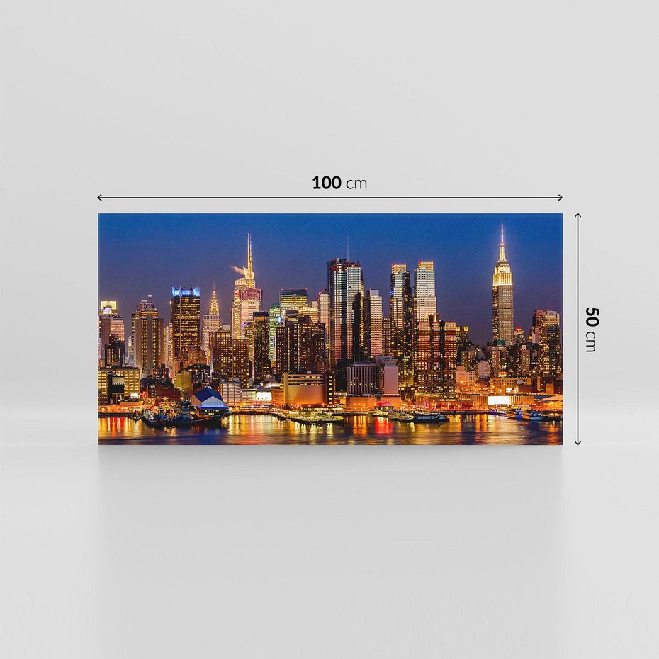 Obraz na płótnie 100x50 - Nocne Tętno Nowego Jorku - Nowy Jork, noc