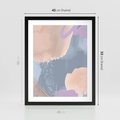 Plakat w ramie 40x50 - Rozmyte Akwarelowe Marzenia - abstrakcyjne akwarelowe plamy, pastele - rama czarna