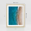 Plakat w ramie 40x50 - Spokój nad morzem - morze, plaża - rama drewno
