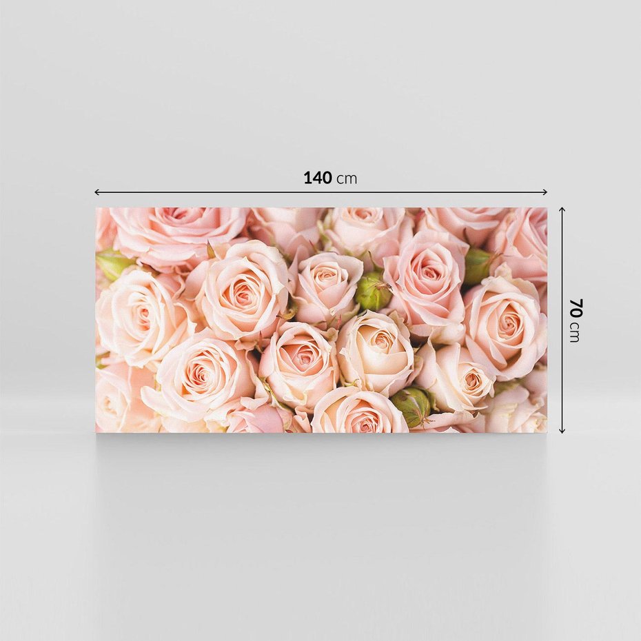 Obraz na płótnie 140x70 - Delikatność róż - piękno natury - róże, kwiaty