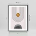 Plakat w ramie 50x70 - Geometryczny Blask - nowoczesna grafika, geometria - rama czarna