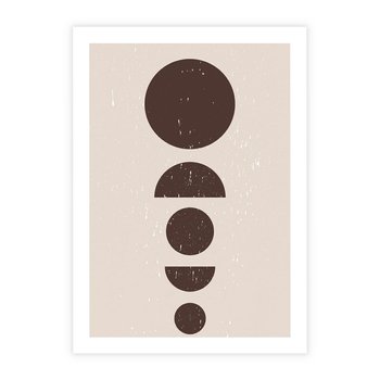 Plakat bez ramy 21x30 - Migocące Granice - mid century styl, nowoczesna grafika