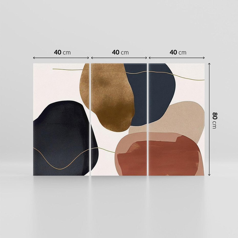 Obraz na płótnie 120x80 - Wibracje uczuć i emocji - nieregularne plamy, czarny