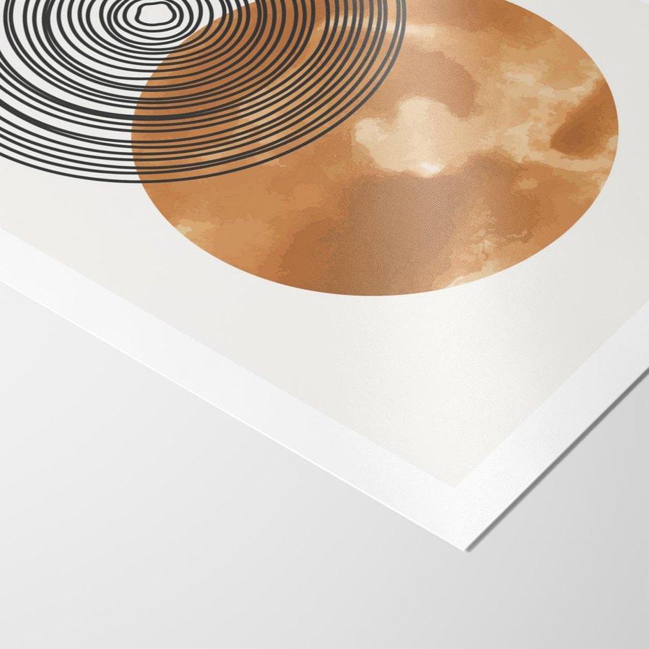 Plakat bez ramy 40x50 - Taniec Okręgów - boho obraz, geometria