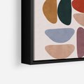 Obraz w ramie 50x70 - Kolorowe Echo Boho - abstrakcyjny obraz, geometryczna kompozycja - rama czarna
