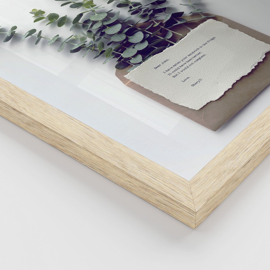 Zestaw obrazy w ramie 50x70 galeria - Eukaliptus, liście, tryptyk, skandynawski - rama drewno