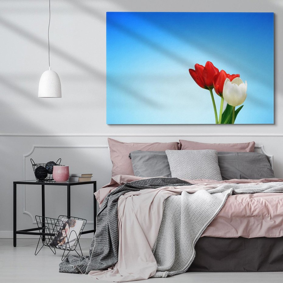 Obraz na płótnie 100x70 - Tulipanowy zachwyt - tulipany, kwiaty