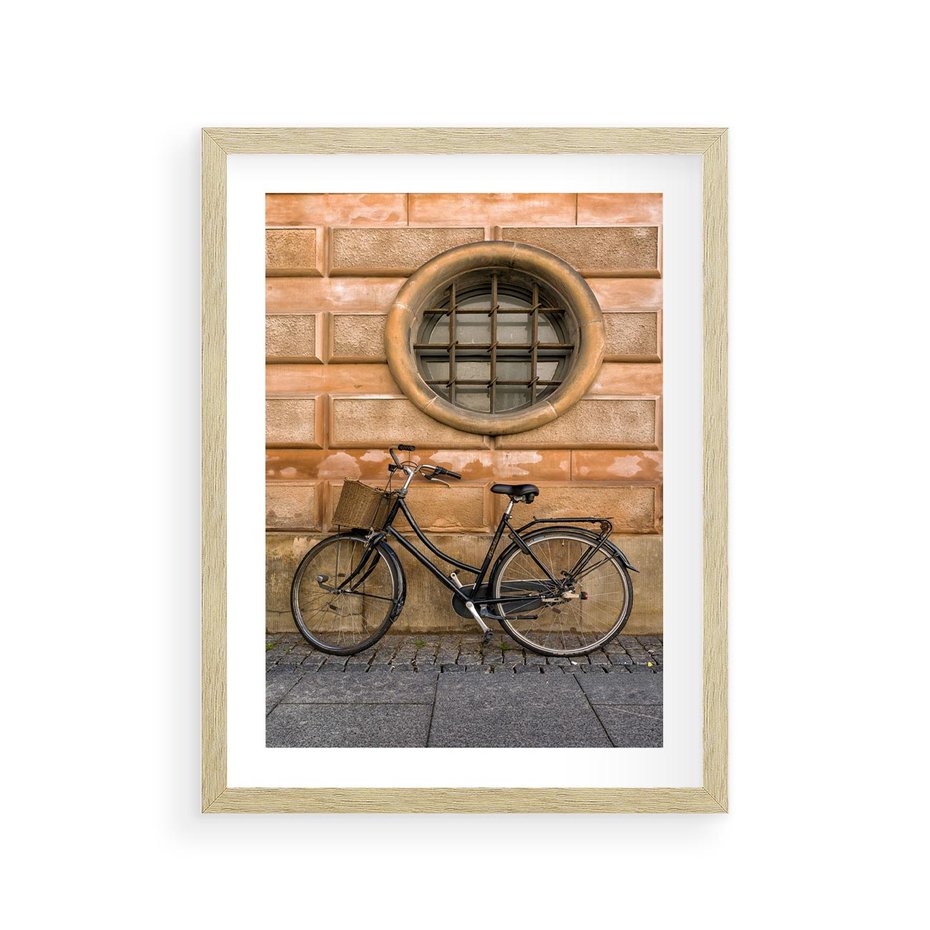 Plakat w ramie 30x40 - Holenderska Ikona - rower, Holandia - rama drewno