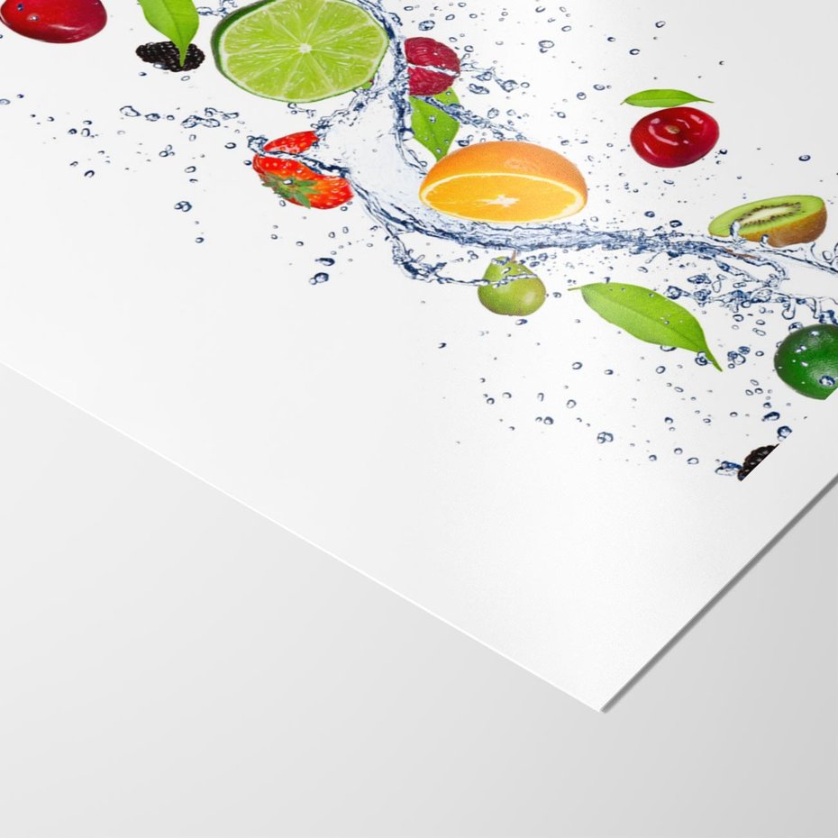 Plakat bez ramy 21x30 - Kulinarne Inspiracje - owoce, woda