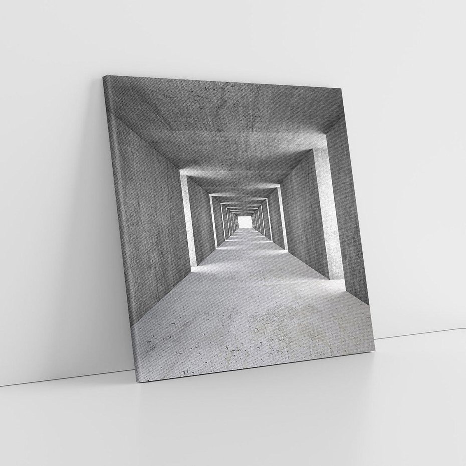 Obraz na płótnie 70x70 - Abstrakcyjna głębia - 3D, tunel