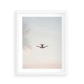 Plakat w ramie 40x50 - W Powietrzu: Samolot na Niebie - samolot w przestworzach, samolot na niebie - rama biała