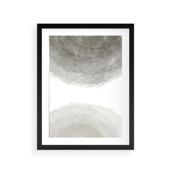 Plakat w ramie 40x50 - Impresje Energii - rozmyte cienie, abstrakcja - rama czarna