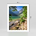 Plakat bez ramy 40x50 - Mistyczna Przyroda - góry, jezioro