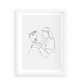 Plakat w ramie 50x70 - Bezgraniczne Tańce - para zakochanych, kobieta i mężczyzna - rama biała