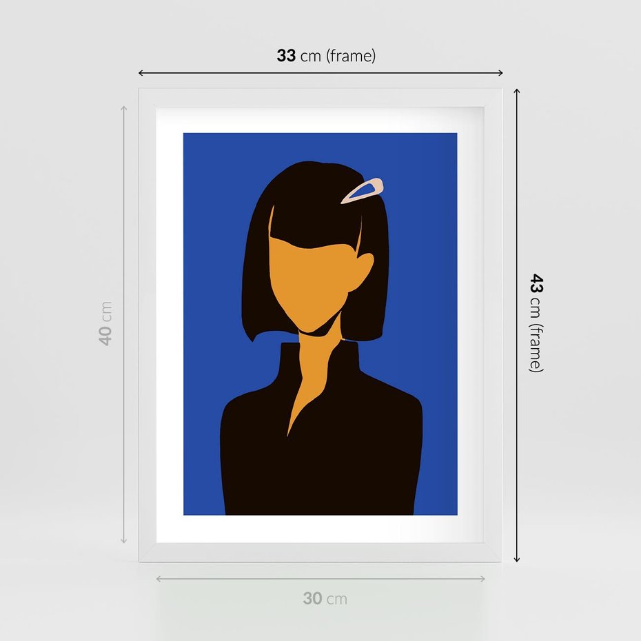 Plakat w ramie 30x40 - Energetyczne Zestawienie - sztuka nowoczesna, plakat - rama biała