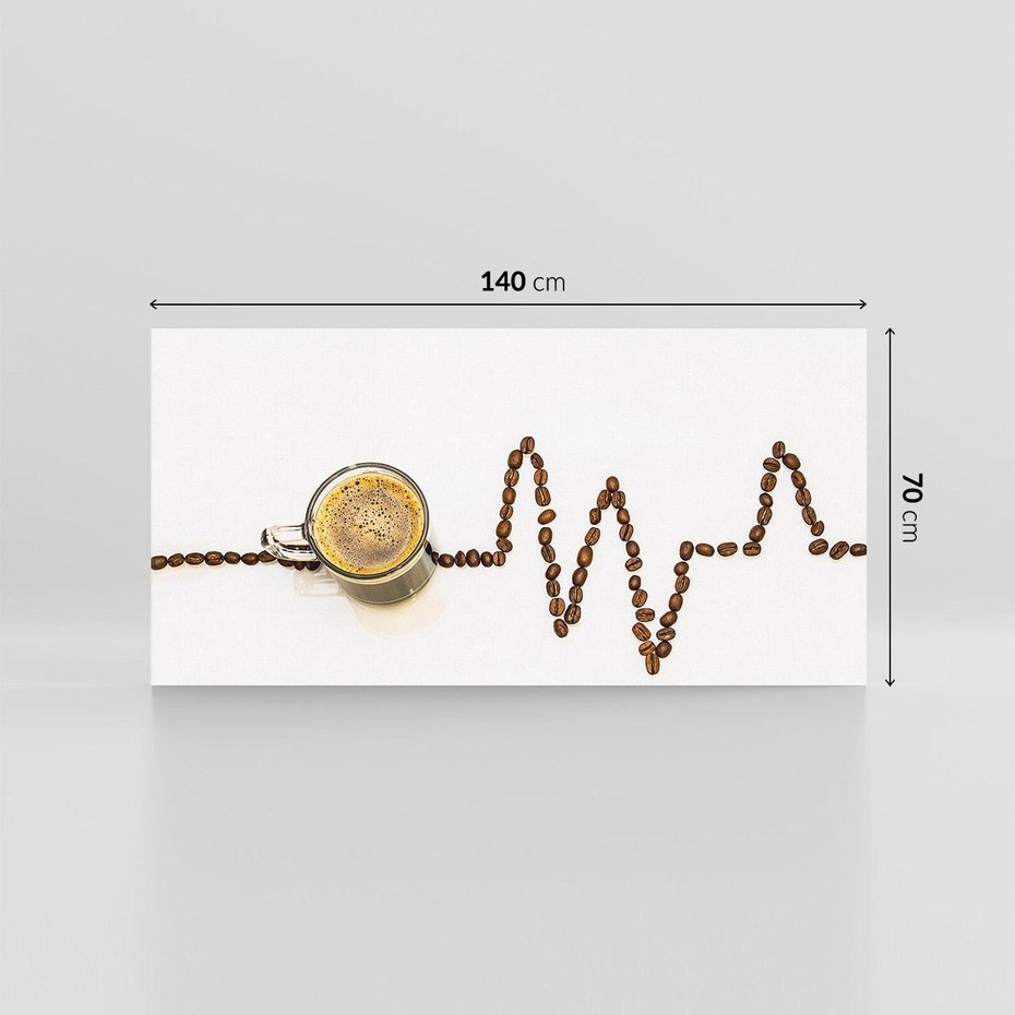 Obraz na płótnie 140x70 - Aromatyczna kawa: Złoto ziaren - kawa, ziarna