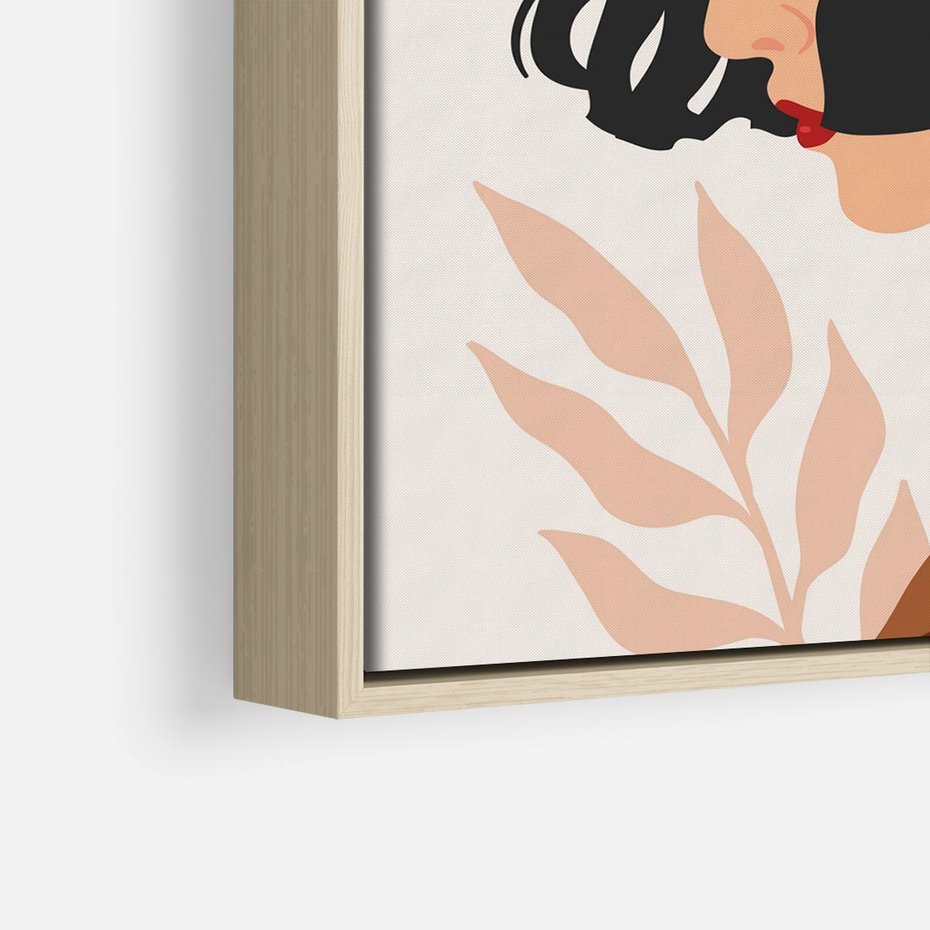 Obraz w ramie 80x80 - Kobieca Pasja - nowoczesny plakat, styl retro - rama drewno