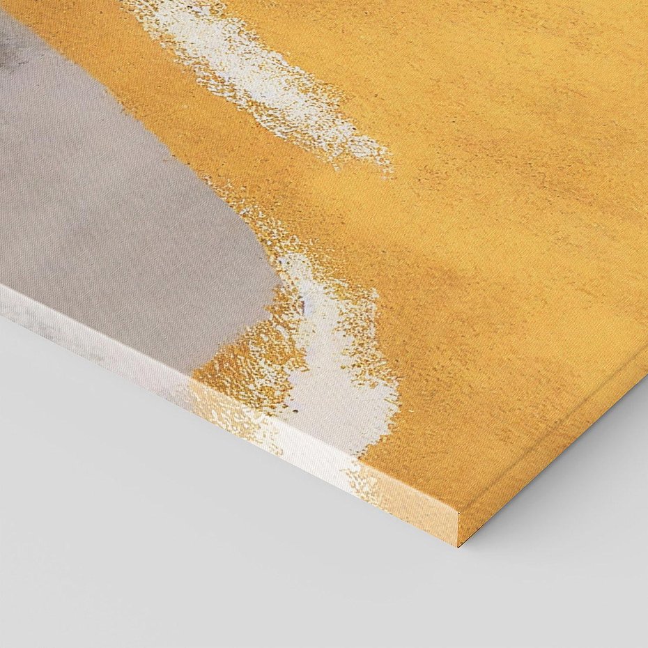 Obraz na płótnie 150x50 - Złote Maźnięcia Pędzla - złota abstrakcja, plamy