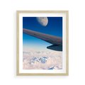 Plakat w ramie 40x50 - Samolot ku Księżycowi - samolot, ksieżyc - rama drewno