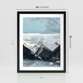 Plakat w ramie 40x50 - Magia Zimy w Górach - góry, śnieg - rama czarna