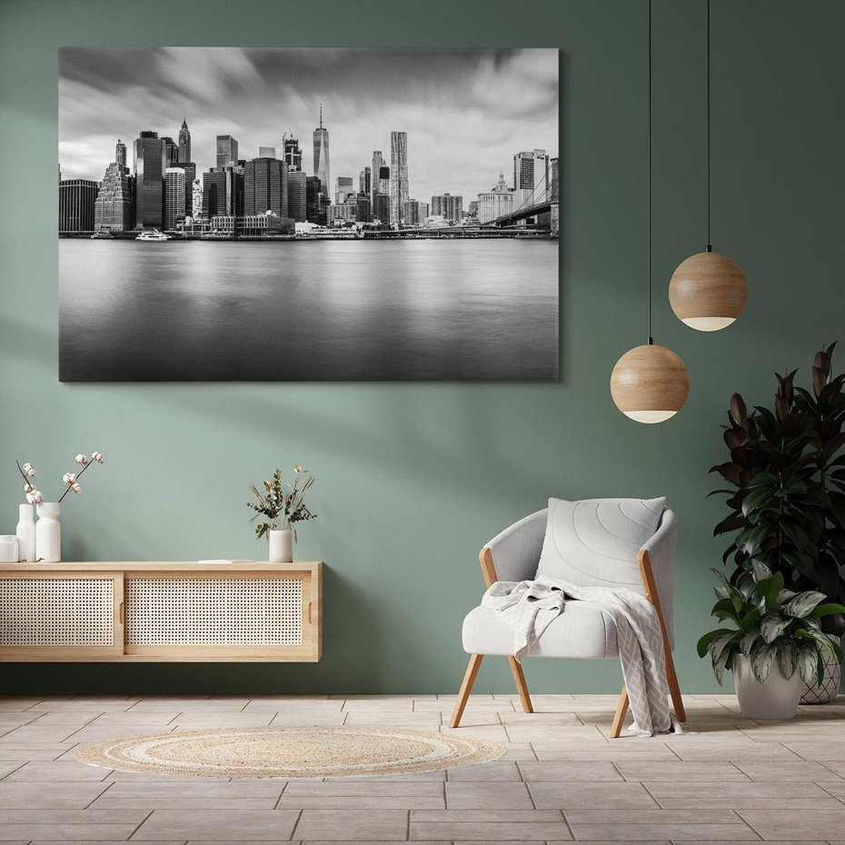 Obraz na płótnie 70x50 - Nowy Jork o zmierzchu - Nowy Jork, niebo