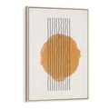 Obraz w ramie 50x70 - Taniec Emocji - abstrakcyjne akwarelowe plamy, nieregularne kreski - rama drewno