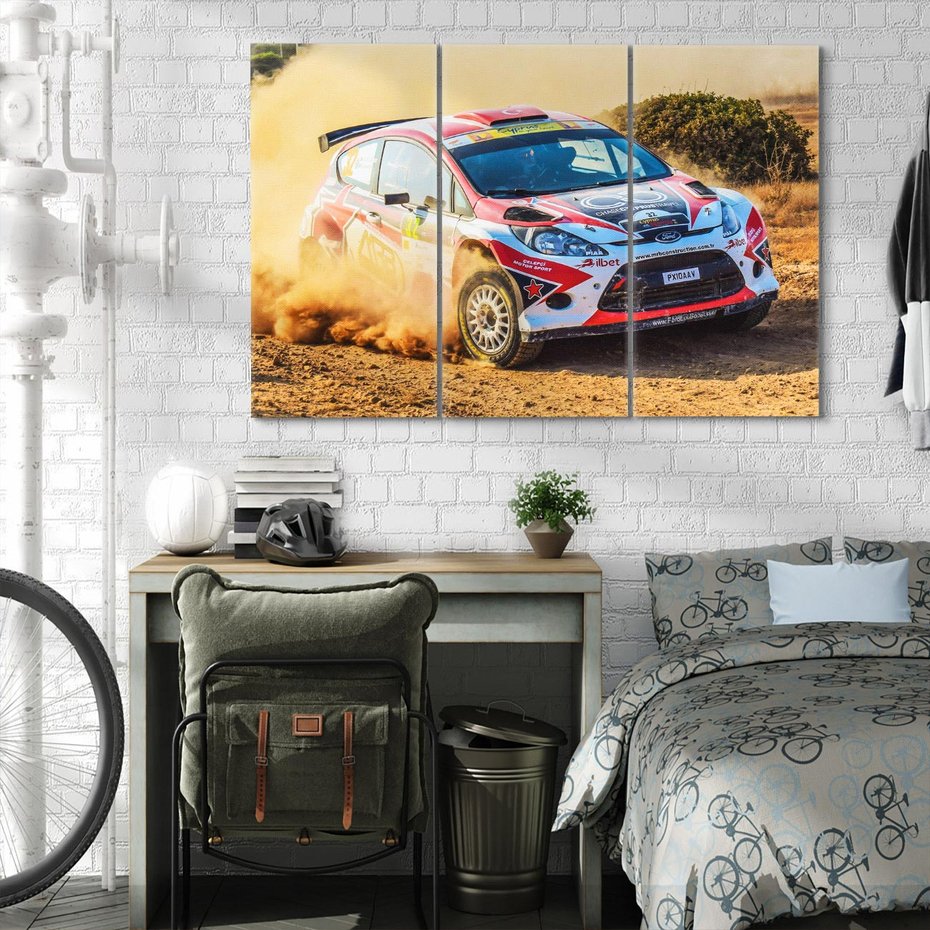 Obraz na płótnie 120x80 - Adrenalina na Torze Rajdowym - rajdy, samochodowe