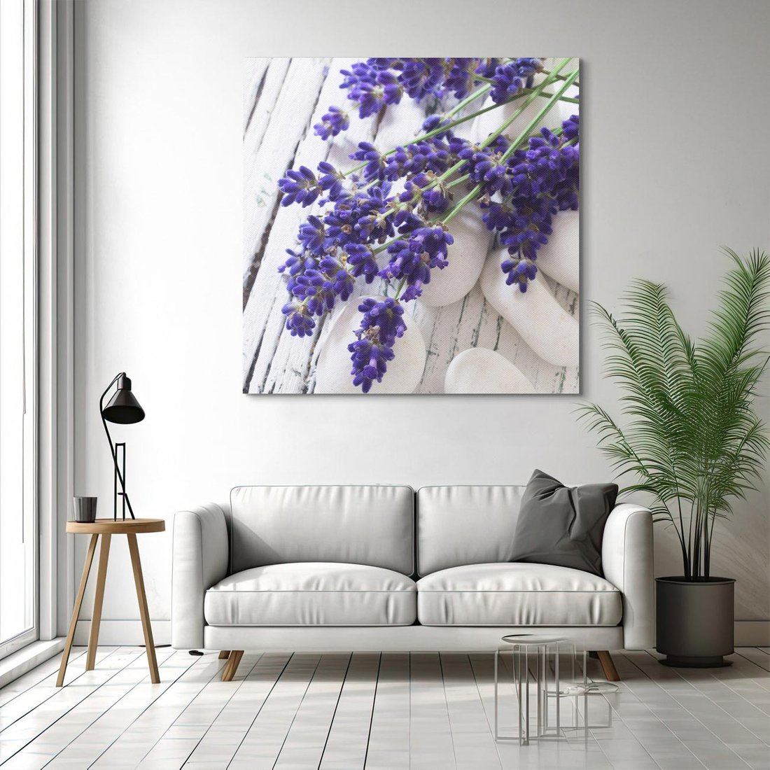 Obraz na płótnie 70x70 - relaks z aromatem - lawenda, spa