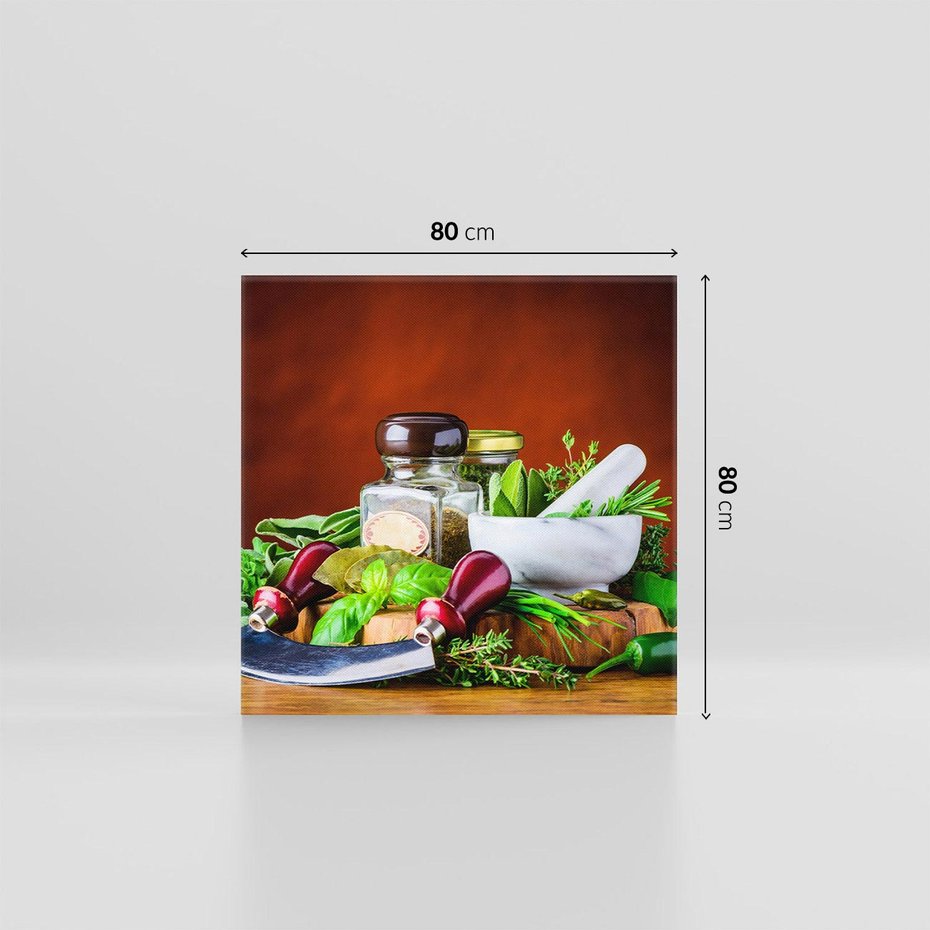 Obraz na płótnie 80x80 - Kulinarna przygoda - do kuchni, przyprawy