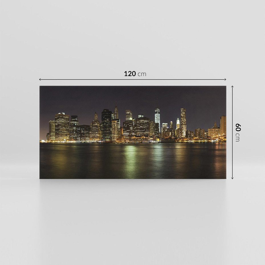 Obraz na płótnie 120x60 - Nowy Jork nocą - New York, Nowy