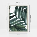 Obraz w ramie 70x100 - Ruchome liście czasu - liście palmy, tropikalne - rama drewno