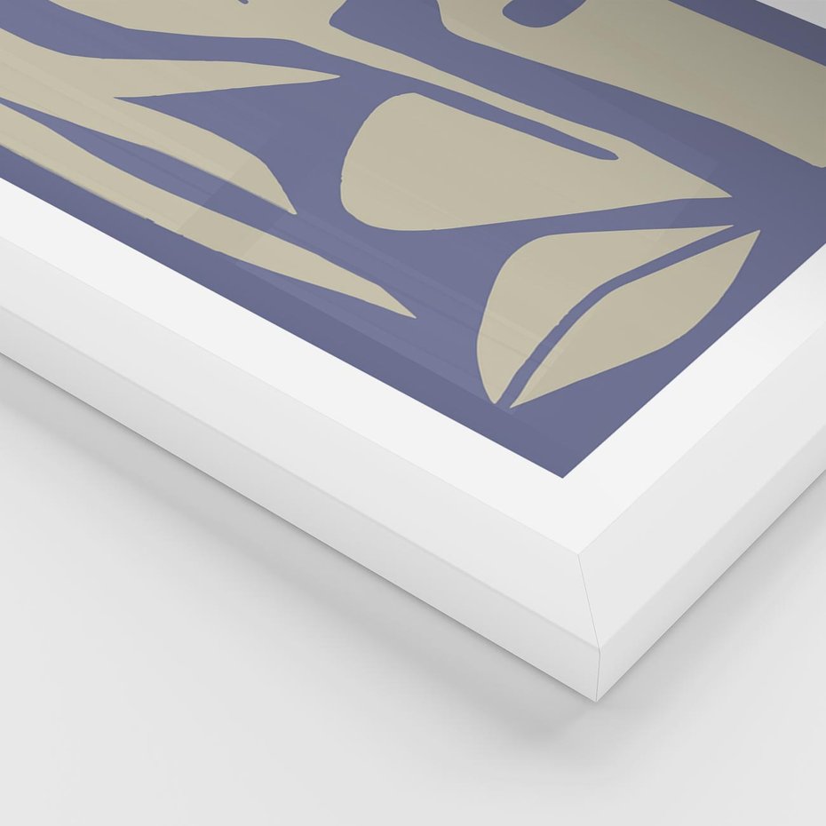 Plakat w ramie 30x40 - Echa Wizualnej Transcendencji - skandynawski styl, plakat - rama biała