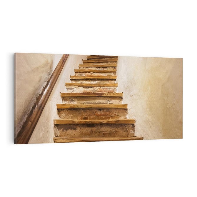 Obraz na płótnie 100x50 - Schody Wymiarów - schody, tunel