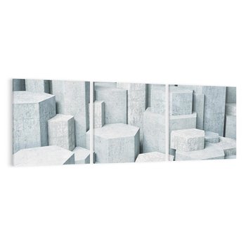 Obraz na płótnie 120x40 - Wymiarowe abstrakcje ożywiające przestrzeń - 3D, abstrakcja