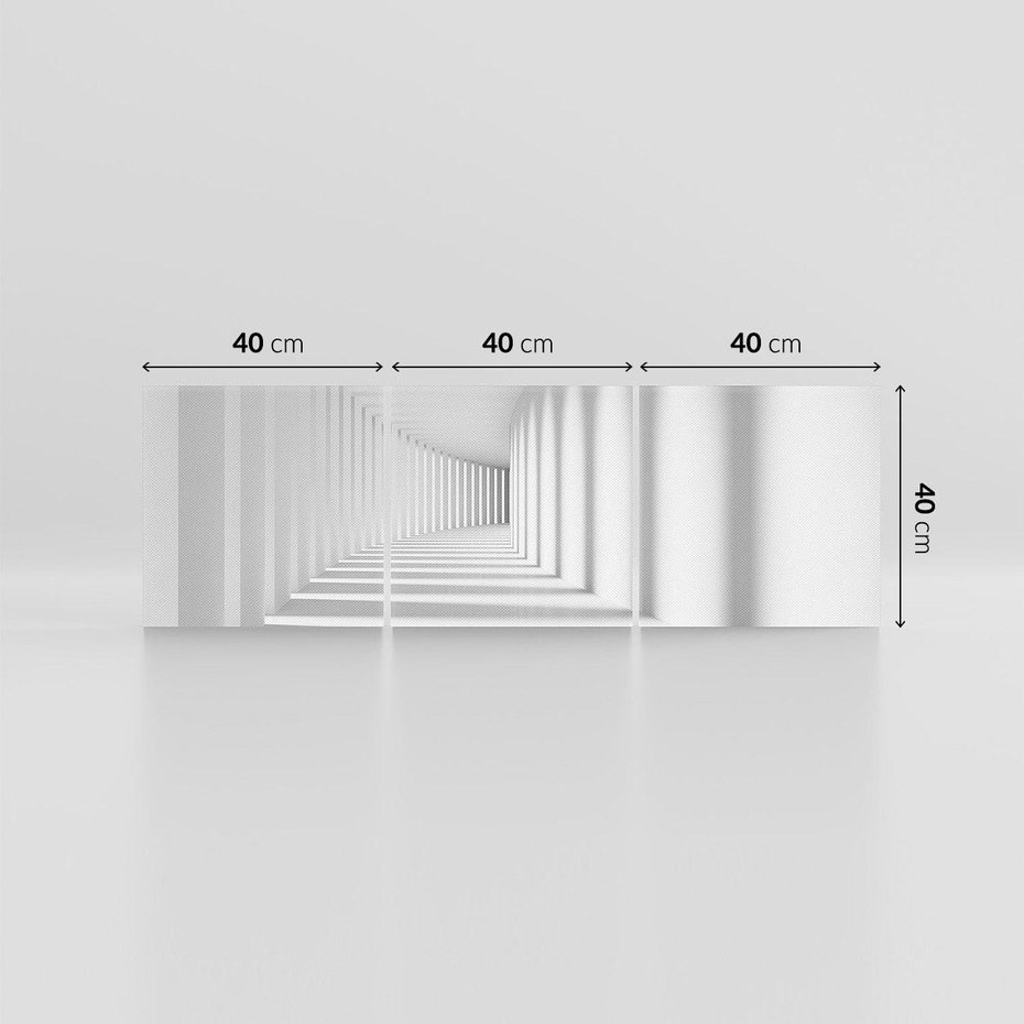 Obraz na płótnie 120x40 - Abstrakcyjny tunel: Podróż w inną przestrzeń - 3D, abstrakcja