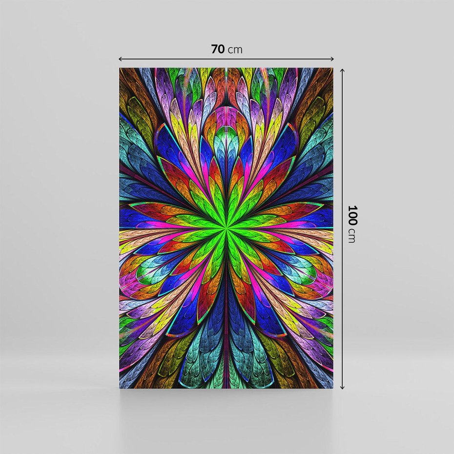 Obraz na płótnie 70x100 - Witrażowa magia na płótnie - witraż, sztuka