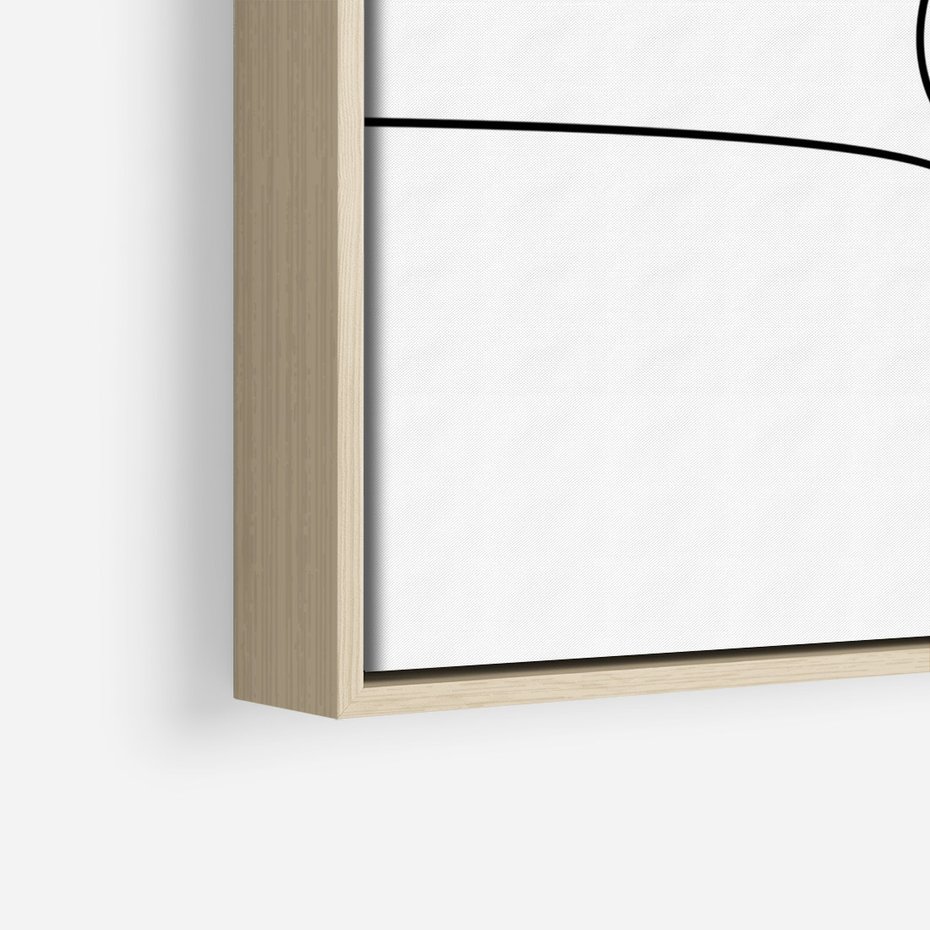 Obraz w ramie 70x100 - Linie Wewnętrznej Refleksji - line art, szkic - rama drewno