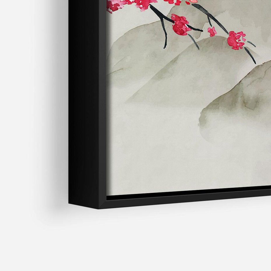 Obraz w ramie 100x70 - Harmonia Japandi - styl japandi, japonia - rama czarna