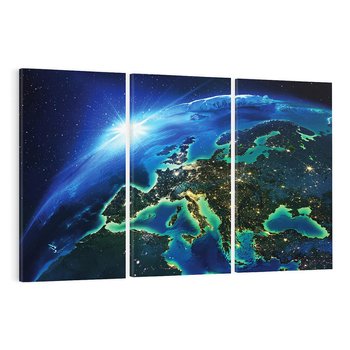 Obraz na płótnie 120x80 - Kosmiczna podróż: piękno Ziemi - kosmos, ziemia