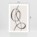 Plakat bez ramy 21x30 - Zaklęte Linie - abstrakcyjne szkicowane linie, minimalizm