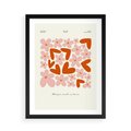 Plakat w ramie 50x70 - Miłość w Kompozycji - grafika, kompozycja kwiaty i serca - rama czarna