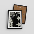 Plakat w ramie 30x40 - Modernistyczne Refleksje - abstrakcja, mroczny klimat - rama czarna