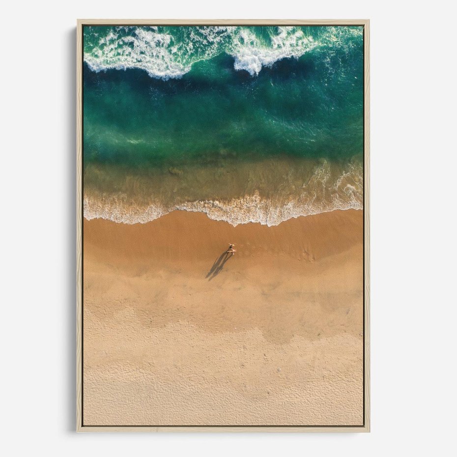 Obraz w ramie 70x100 - Oaza Relaksu - plaża, morze - rama drewno