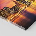 Obraz na płótnie 70x50 - Zachód słońca w Nowym Jorku - Nowy Jork, zachód