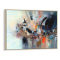 Obraz w ramie 120x80 - Kontrapunkty zatajonych uczuć - dynamiczna abstrakcja, bałagan na płótnie - rama drewno