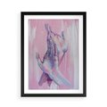 Plakat w ramie 50x70 - Splecione - obraz olejny, pastelowe kolory - rama czarna